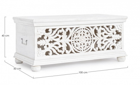 Cufar Alinta, Lemn, Alb, 100x50x45 cm [1]