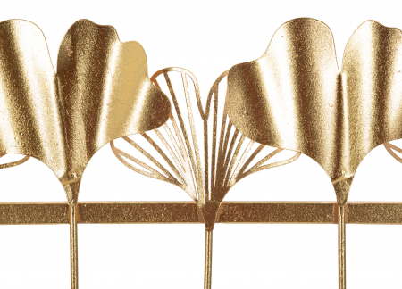 Cuier 5 Leaves, Fier, Auriu, 26.3x49.5x6 cm [3]