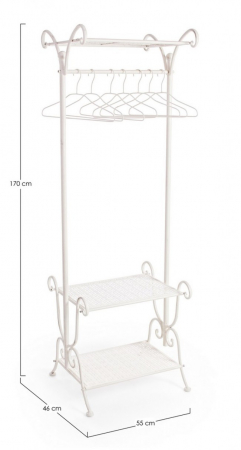 Cuier EMILY, metal, alb, 55x46x170cm [1]