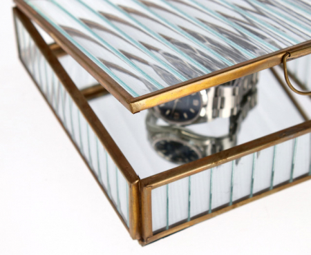 IN STOC - Cutie de bijuterii, Tehri, Auriu, 17,5X17,5