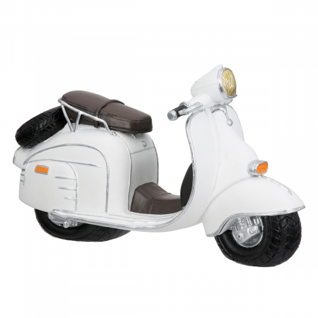 Cutie de economii, Motocicletă, Jetina, Polyresin, alb, PU 3, L. 9 cm, L. 25 cm, H. 14 cm [1]