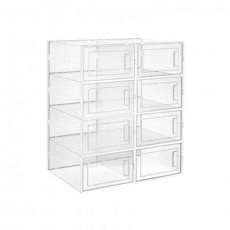 SALE % - Cutie de pantofi din plastic, 33.3x23x14cm, SONGMICS
