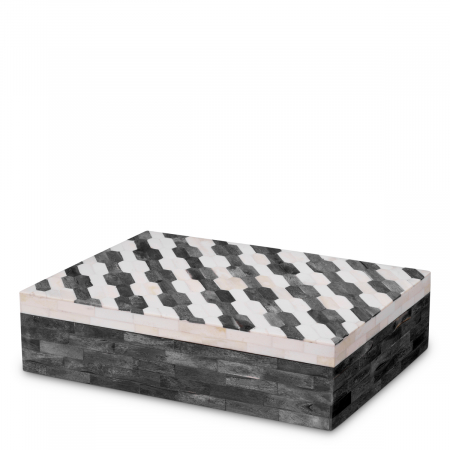 SALE % - Cutie depozitare Rodeo L gri crem, Dims: L. 40 | W. 30 | H. 10  (CM)