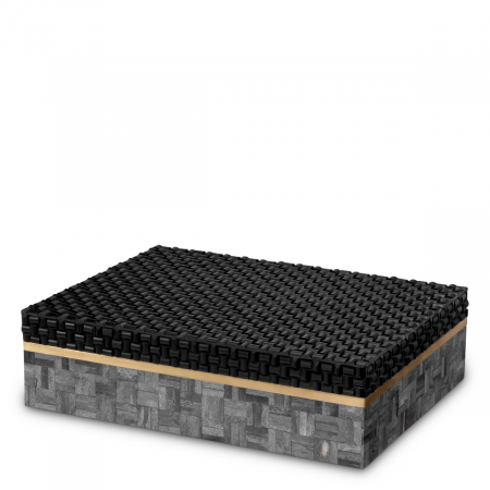 Cutie depozitare Seaside L negru gri, Dims: L. 40 | W. 30 | H. 11  (CM) SALE % - Cutie depozitare Seaside L negru gri, Dims: L. 40 | W. 30 | H. 11  (CM)