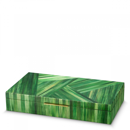 Cutii pentru bijuterii - Cutie Harvard, model paie verde, Dimensiuni: L. 33 | W. 19 | H. 6.5  