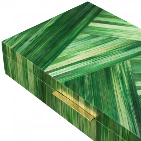 Cutie Harvard, model paie verde, Dimensiuni: L. 33 | W. 19 | H. 6.5   [3]