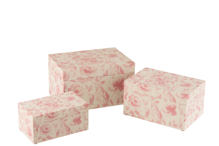 CADOURI - Cutii cadou, set 3, Trandafiri, Mdf