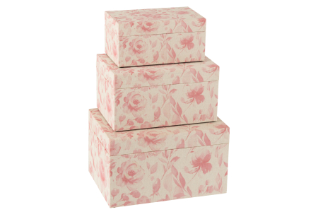 Cutii cadou, set 3, Trandafiri, Mdf [2]