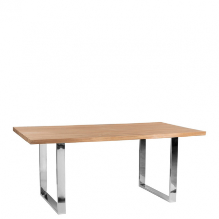 DINING - DEAN/masa,  stejar,  alb /l. 220 cm,  cu 110 cm,  h. 76 cm