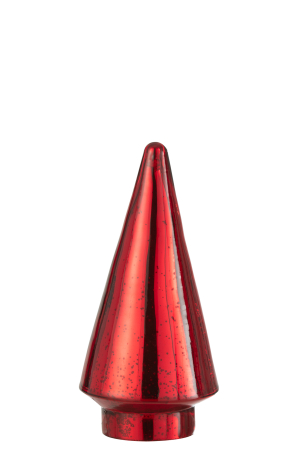 Deco bradut LED, Sticla, Rosu, 10x10x24 [1]
