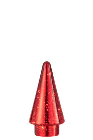 Coronite si Brazi - Deco bradut LED, Sticla, Rosu, 9x9x19