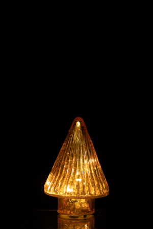 Deco bradut LED, Sticla, Roz, 9x9x12.5 [2]