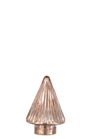 SALE % - Deco bradut LED, Sticla, Roz, 9x9x12.5