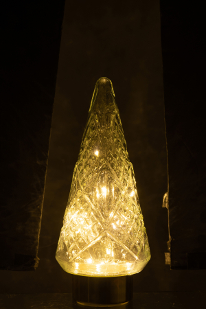 Deco bradut LED, Sticla, Transparent, 15x15x35.5 [2]