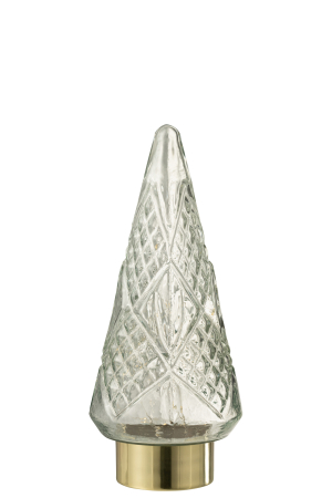 Deco bradut LED, Sticla, Transparent, 15x15x35.5 [1]