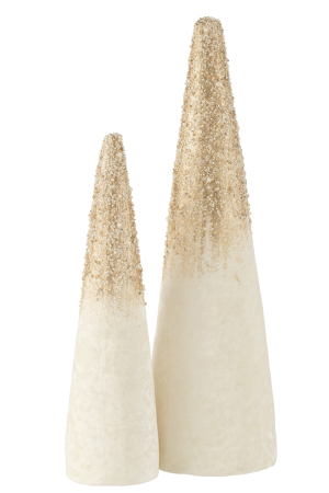 Deco con Craciun, Material sintetic, Alb, 18.5x18.5x62 [1]