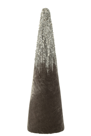 SALE % - Deco con Craciun, Material sintetic, Gri, 19x19x62