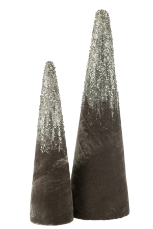 Deco con Craciun, Material sintetic, Gri, 19x19x62 [1]