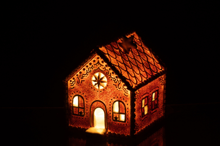 Deco de Crăciun, Casa Turtă dulce, Led, M [2]