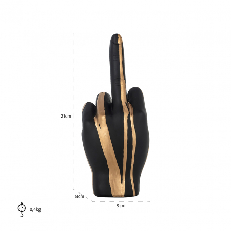 Obiect decorativ, Digitus (negru/auriu) [4]