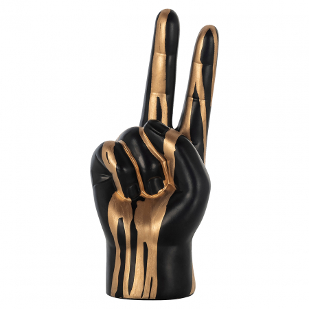 Figurine - Obiect decorativ, Pace (negru/auriu)