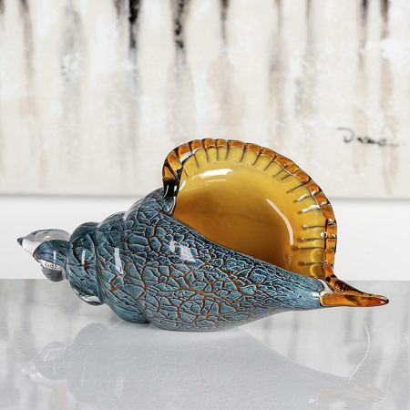 Decoratiune BID SHELL, sticla, 28.5x11x13 cm [1]