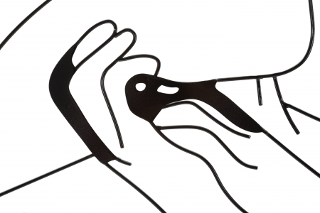 Decoratiune de perete Elegant -B-, Fier, Negru, 80x60x1 cm [2]