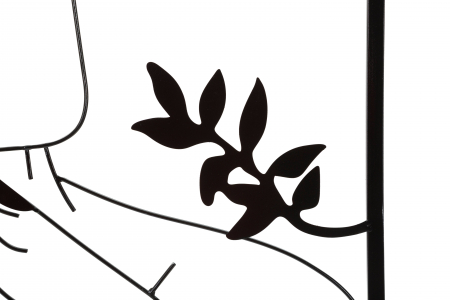 Decoratiune de perete Elegant -B-, Fier, Negru, 80x60x1 cm [1]