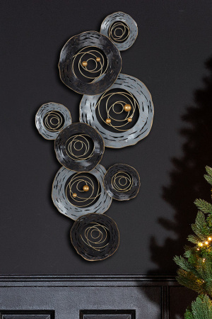 Oglinzi - Decoratiun de perete, UNIVERSO, metal, 6X115X54 cm