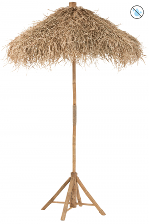 SALE % - Umbrela decorativa pentru gradina, Fibre naturale, Natural, 150x150x260