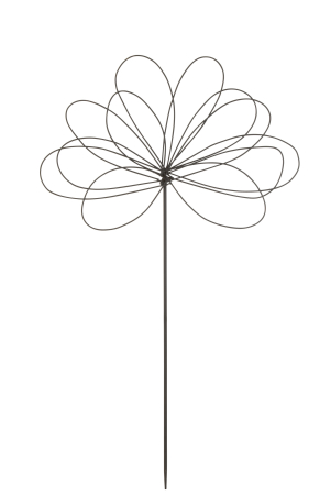 SALE % - Decoratiune/accesorii pentru gradina, Metal, Negru, 57x1x100