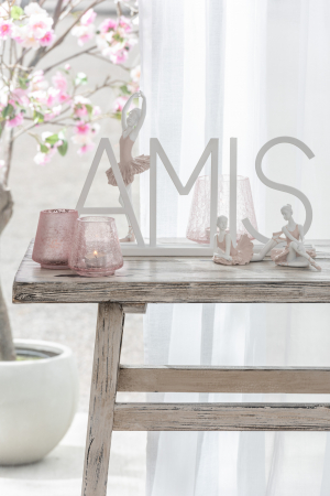 Accesorii - Decoratiune Amis, Metal/Fier, Alb, 48.5x5x22 cm