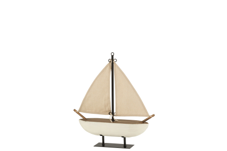 SALE % - Decoratiune barca, Lemn, Maro, 40x9.5x44.5