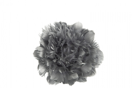 Accesorii - Decoratiune Bauble, Feathers, Argintiu, 15x15x12 cm