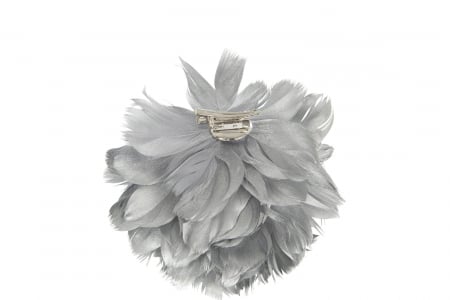 Decoratiune Bauble, Feathers, Argintiu, 15x15x12 cm [1]