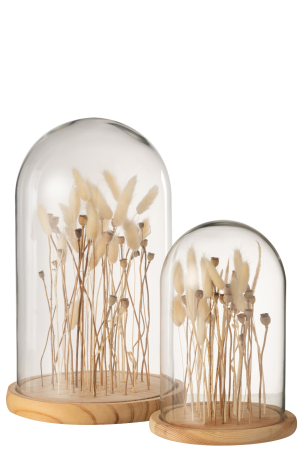 Decoratiune Bell, Sticla, Transparent, 21x21x37 [2]