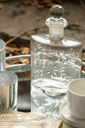 SALE % - Decoratiune Bottle, Sticla, Transparent, 14x6x22