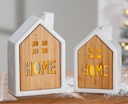 Accesorii - Decoratiune casa, HOME, ceramica, led, 5.5X9X14 cm