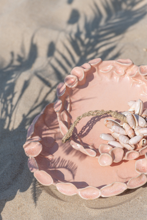 Accesorii - Decoratiune, Ceramica, Roz, 29x28.5x6
