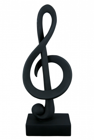 Decoratiune Clef, Rasina, Negru, 15x39x8.5 cm [2]