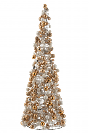 SALE % - Decoratiune con, Plastic , Auriu, 25.5x26x70 cm