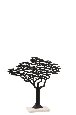 Accesorii - Decoratiune copac, Aluminiu, Negru, 54x10x56 cm