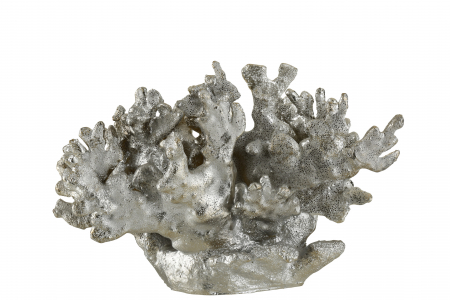 Accesorii - Decoratiune Coral, Rasina, Silver, 32x24x19.5 cm