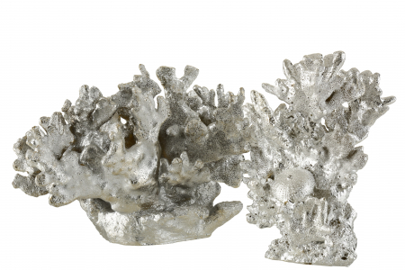 Decoratiune Coral, Rasina, Silver, 32x24x19.5 cm [1]