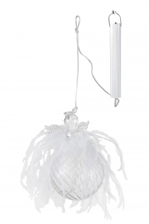 Accesorii - Decoratiune Craciun LED, Sticla, Transparent, 10x10x16 cm
