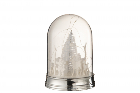 Accesorii - Decoratiune Craciun, Plastic , Alb , 16x16x23 cm