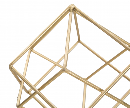 Decoratiune Cube, Fier/Marmura, Auriu/Alb, 41,5x16x18 cm [1]