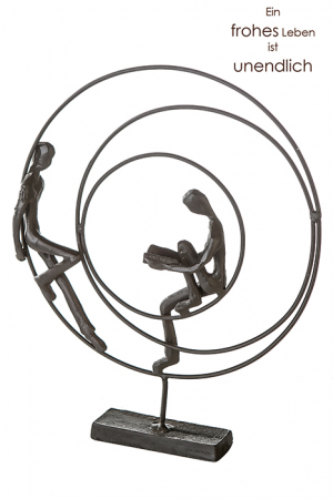 SALE % - Decoratiune Cycles, fier, bronz/maro, 20x23x3 cm