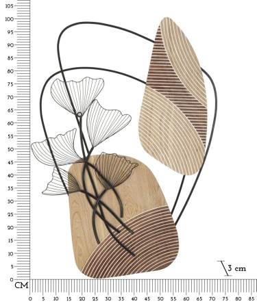 Decoratiune de perete 70x3x100 cm [5]