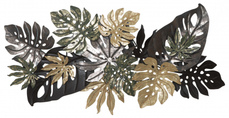 Decoratiune de perete Antique leaf, fier, multicolor, 133X10X67 cm [1]